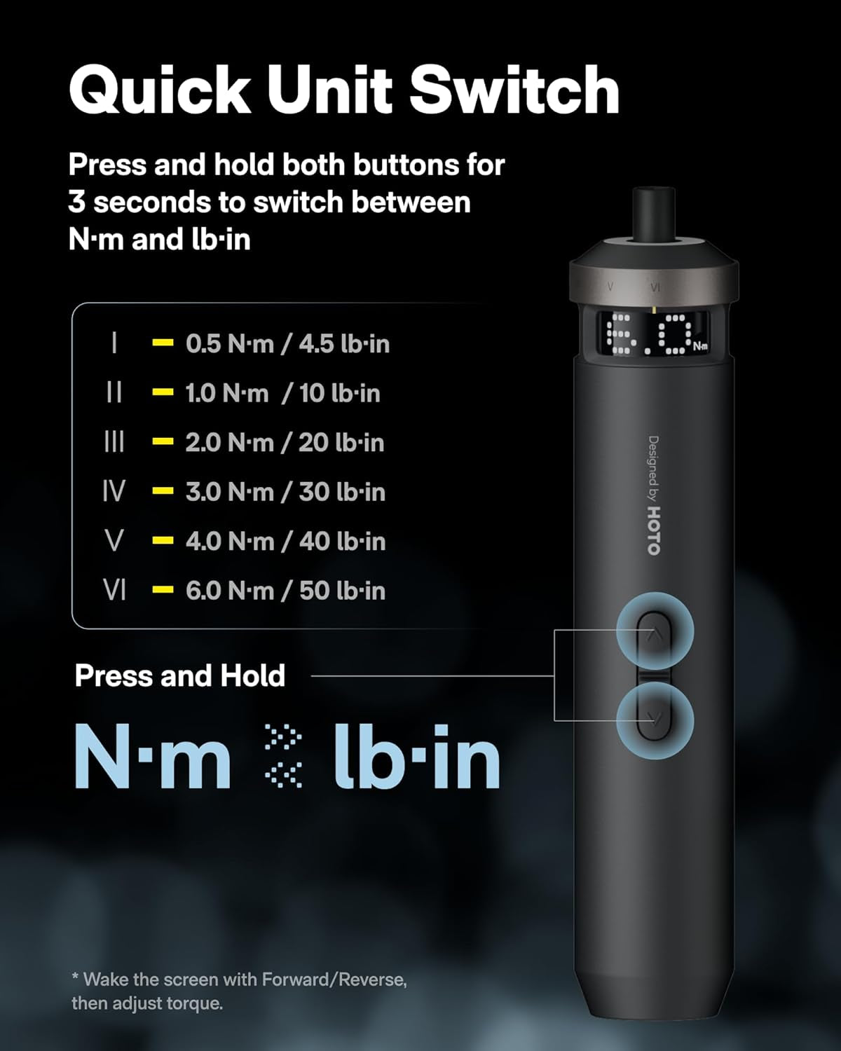 Pixeldrive Electric Screwdriver, Smart Display, 6 Torque Settings, 0.5 to 6 N·M, 1/4'' Hex 30 Bits, LED Light, 2000 Mah Rechargeable Cordless Screwdriver Set for Electronics, Home Repair